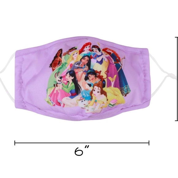 Woplagyreat 6 pack of girls masks, Disney princess, one size - Picture 2 of 7